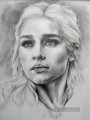 Porträt von Daenerys Targaryens Skizze Spiel der Throne